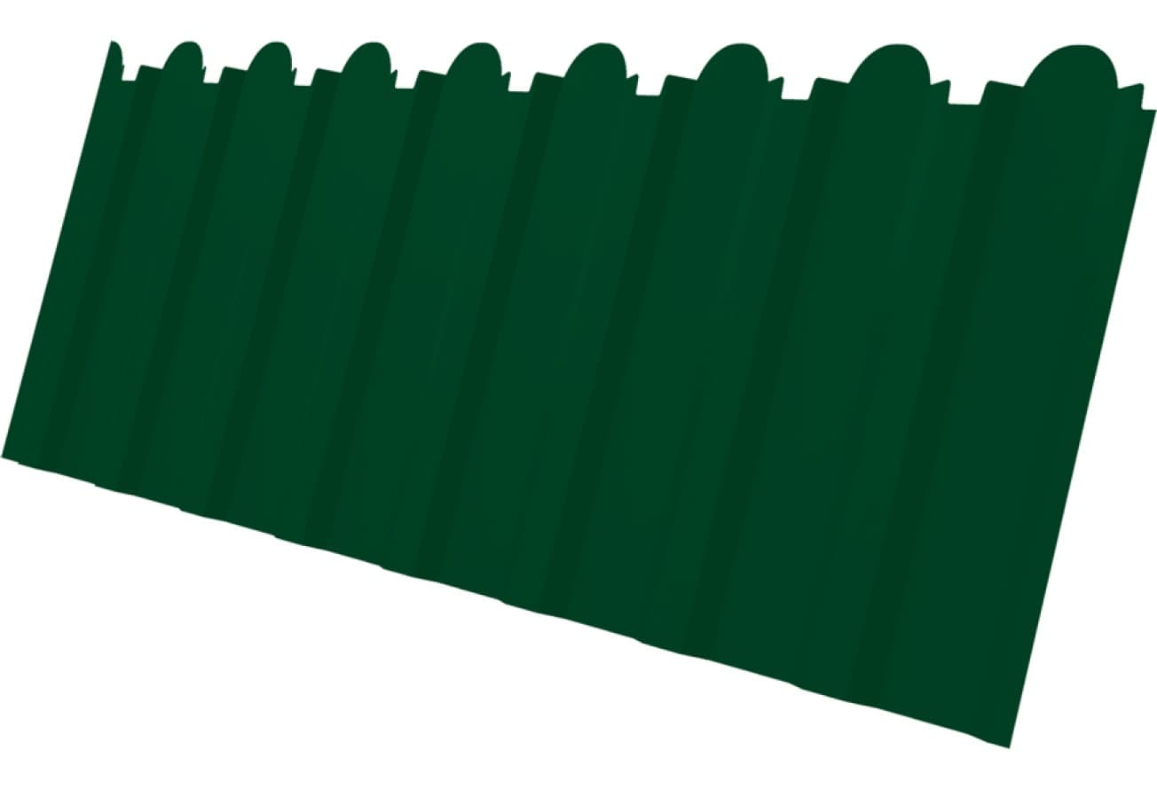 Профнастил С20B фигурный Grand Line 0,45 Drap ТР RAL 6005 зеленый мох
