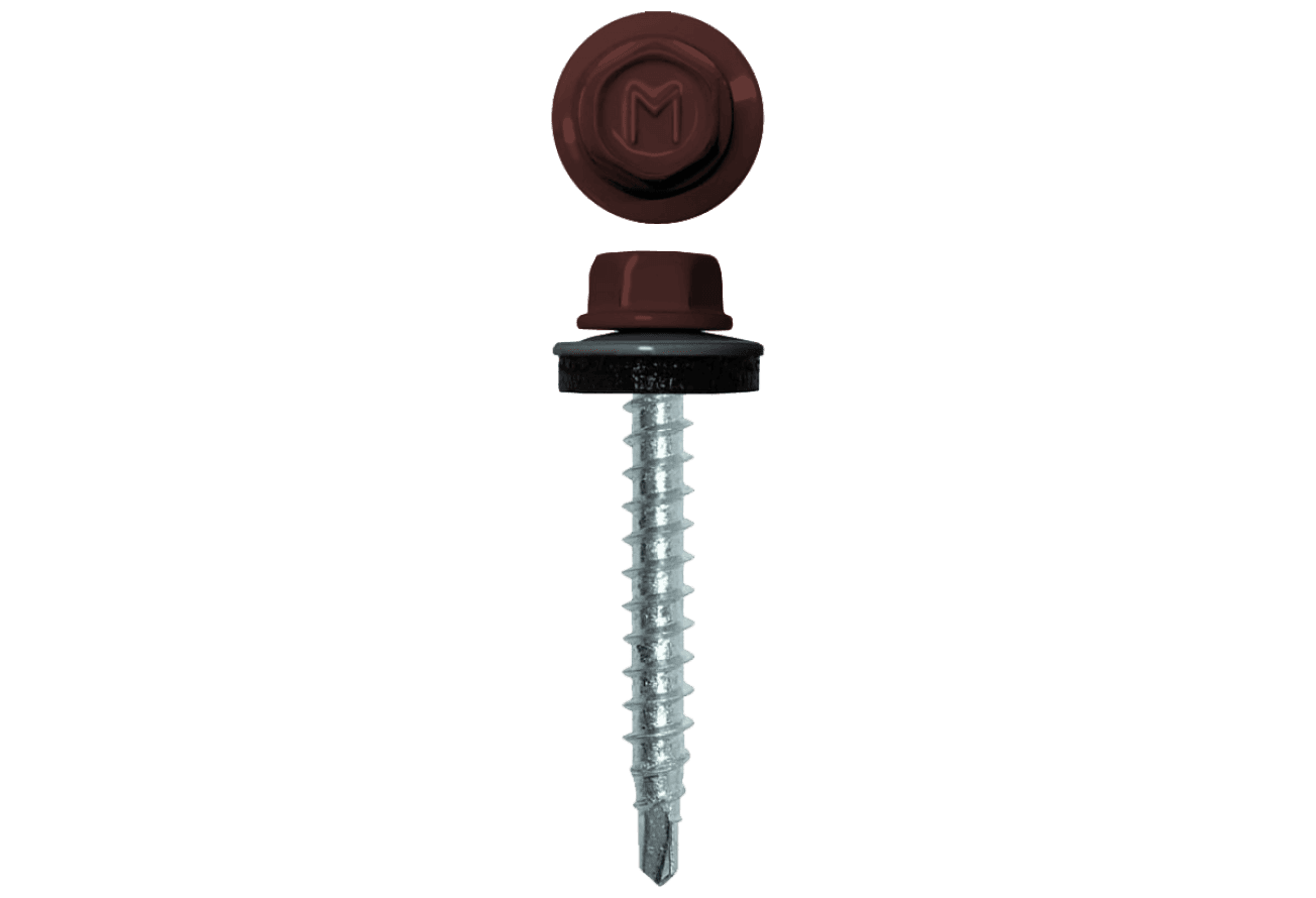 Саморез кровельный Daxmer 4,8х29 RAL 3009 (250) сверло №1