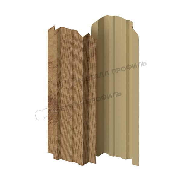 Штакетник металлический МЕТАЛЛ ПРОФИЛЬ LANE-O 16,5х99 (ECOSTEEL_MA-01-Сосна-0.5)
