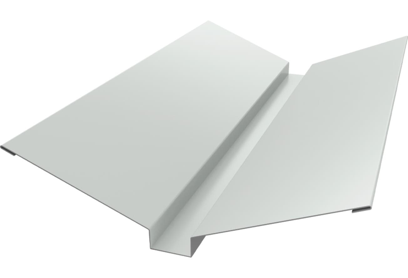 Планка ендовы верхней 115х30х115 Grand Line 0,45 Drap ТХ RAL 9003 сигнальный белый (2м)