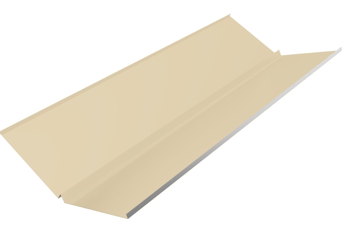 Планка ендовы нижней с компенсатором Grand Line 0,45 Drap ТХ RAL 1015 светлая слоновая кость (3м)