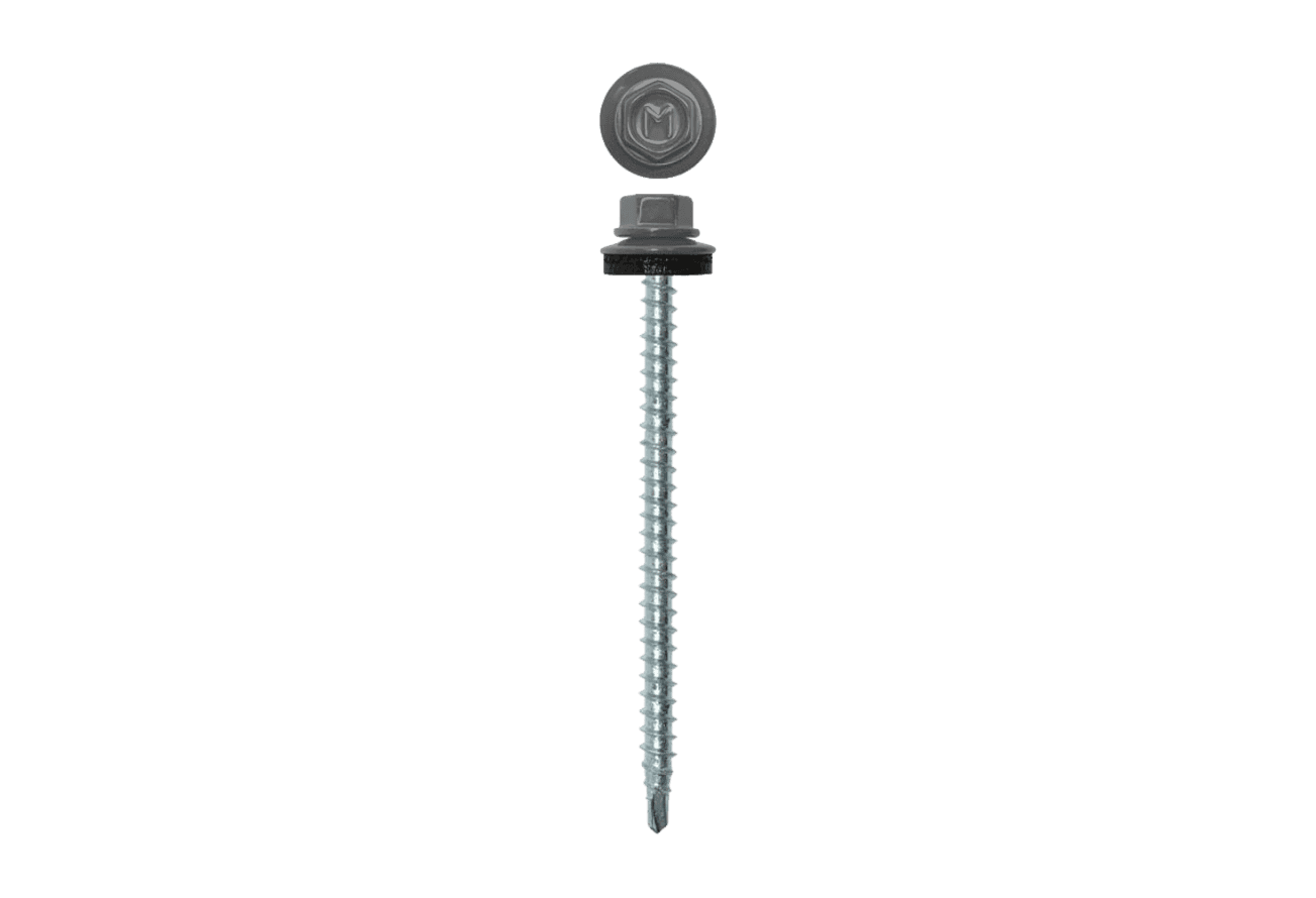 Саморез кровельный Daxmer 4,8х70 RAL 7004 (100) сверло №1