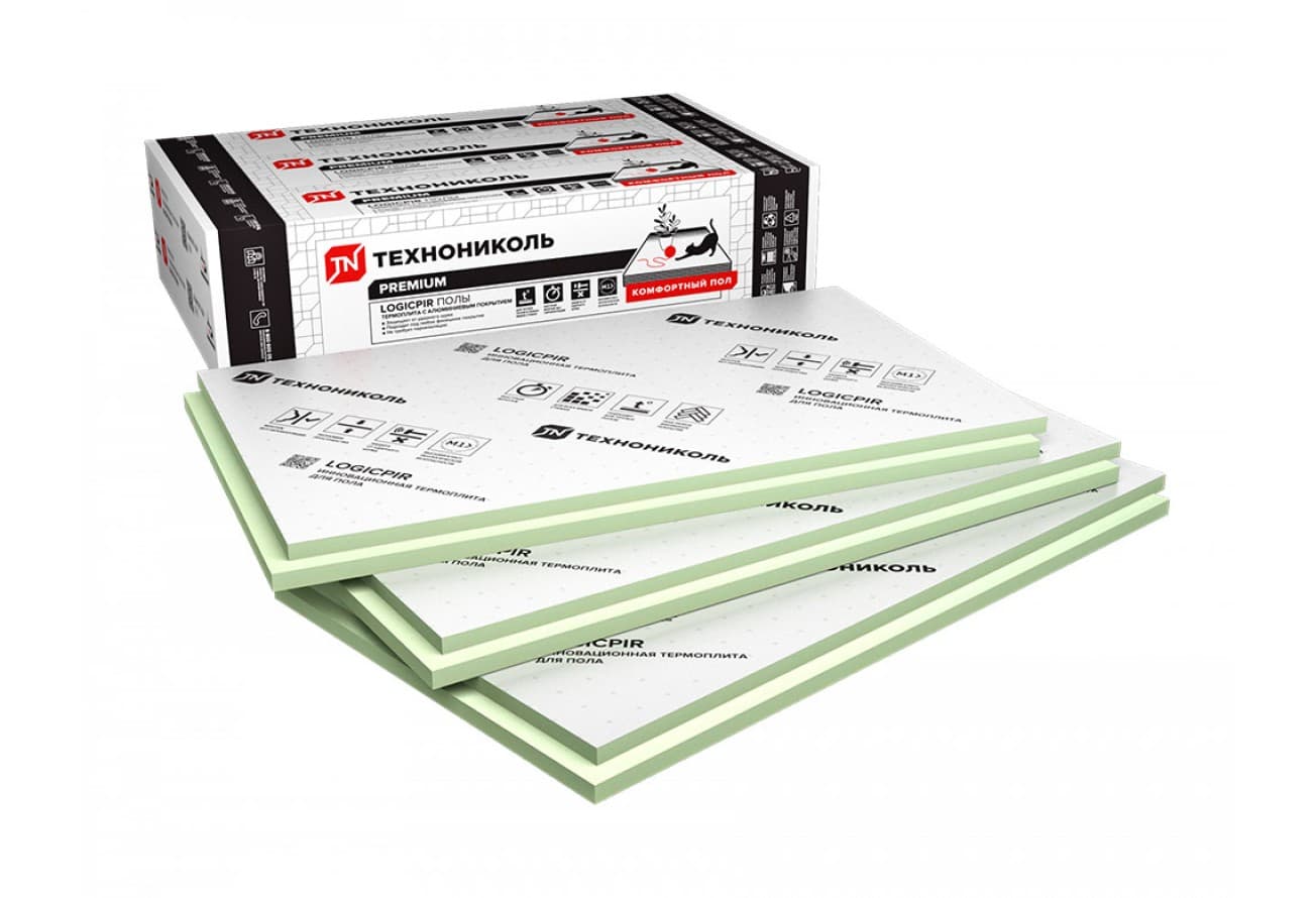 Плита теплоизоляционная Logicpir Полы ФЛ/ФЛ L-1190х590х30 (5,616м2)