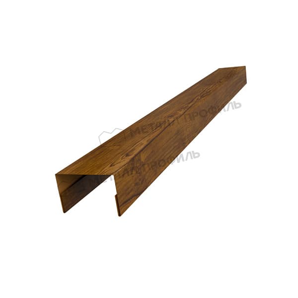 Планка крышки забора 40мм 30х45 х 2000 (ECOSTEEL_ТД-01-ЗолотойДуб-0.5)