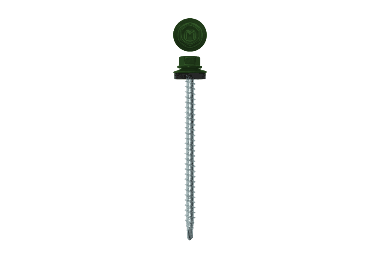 Саморез кровельный Daxmer 4,8х70 RAL 6002 (100) сверло №1