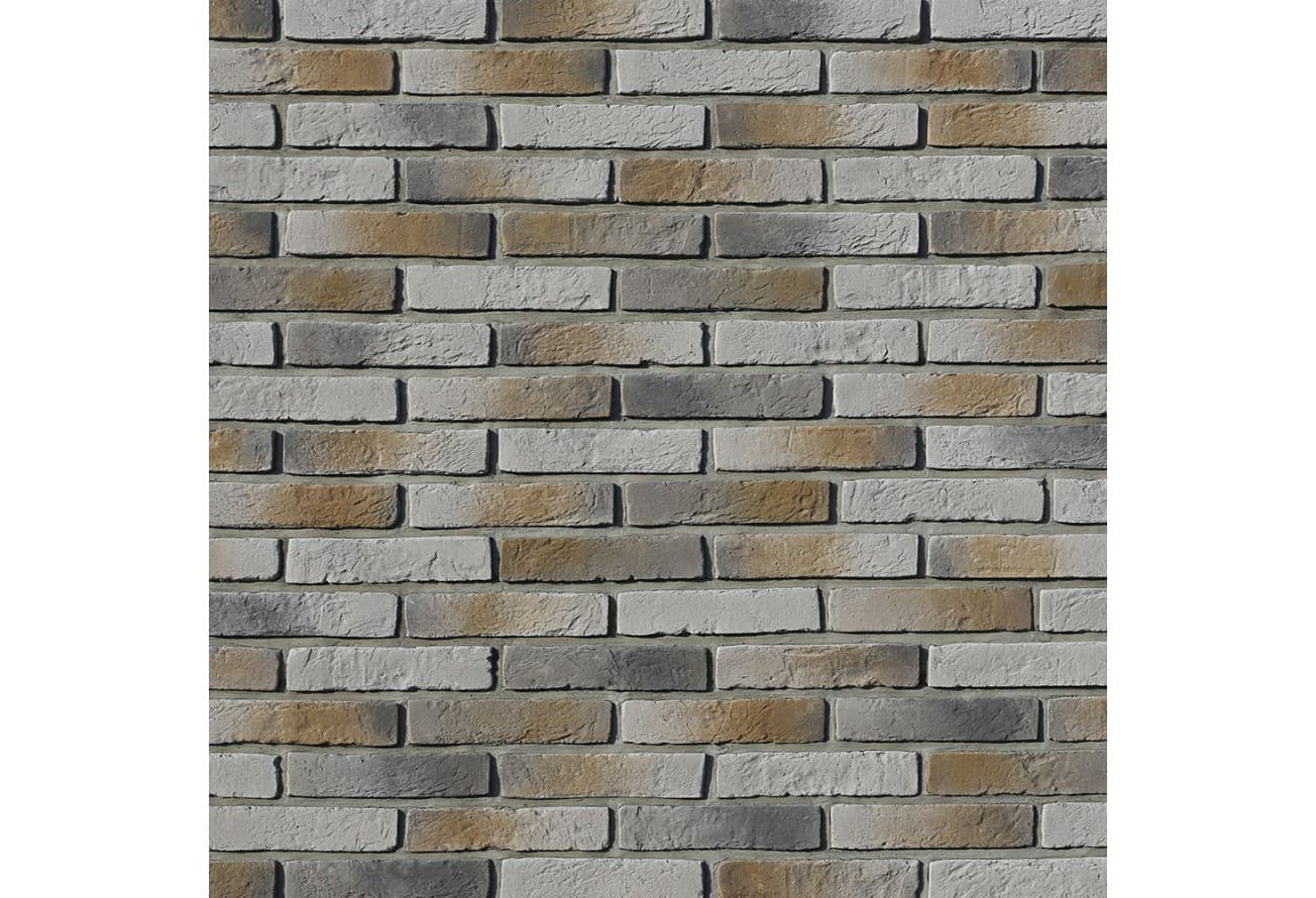 Рядовая плитка White Hills Бергамо брик 370-80 с расшивкой 1,2 см