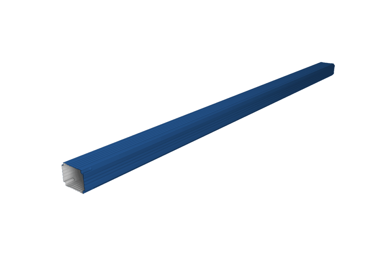 Труба гофрированная Vortex в2 76х102х3000мм RAL 5002 ультрамариново-синий