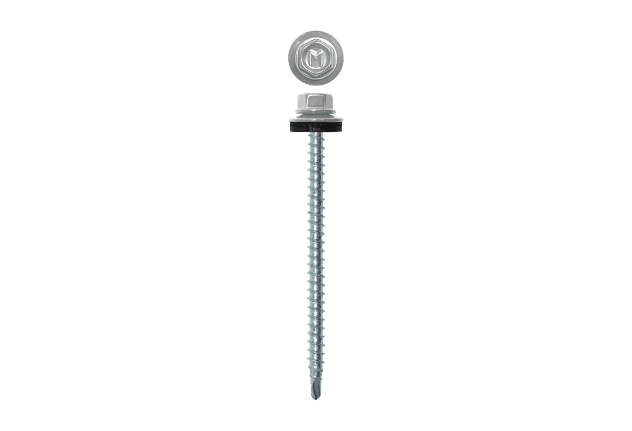 Саморез кровельный Daxmer 4,8х70 RAL 9003 (100) сверло №1
