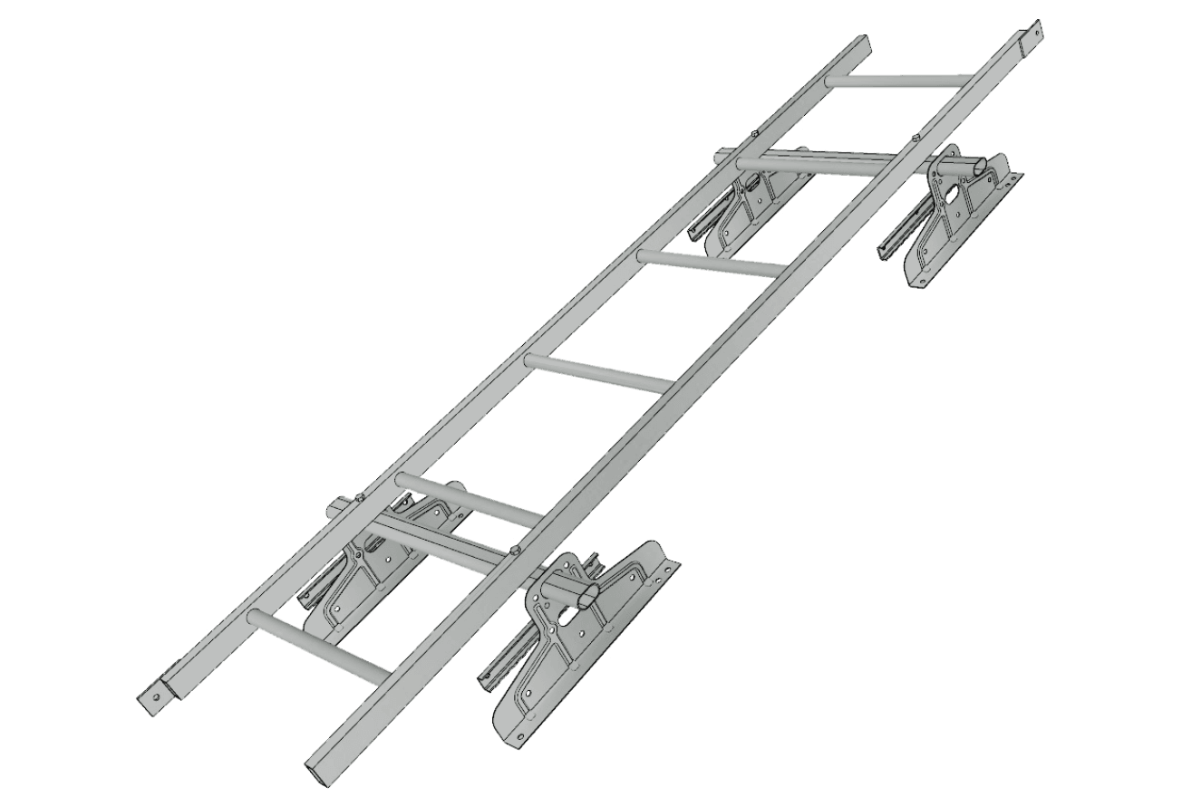 Лестница кровельная для фальца RAL 9006 (1,92м)