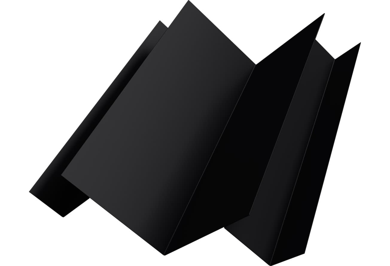 Угол внутренний сложный Кликфальц Про Grand Line 0,5 PurPro матовый RAL 9005 черный (3м)