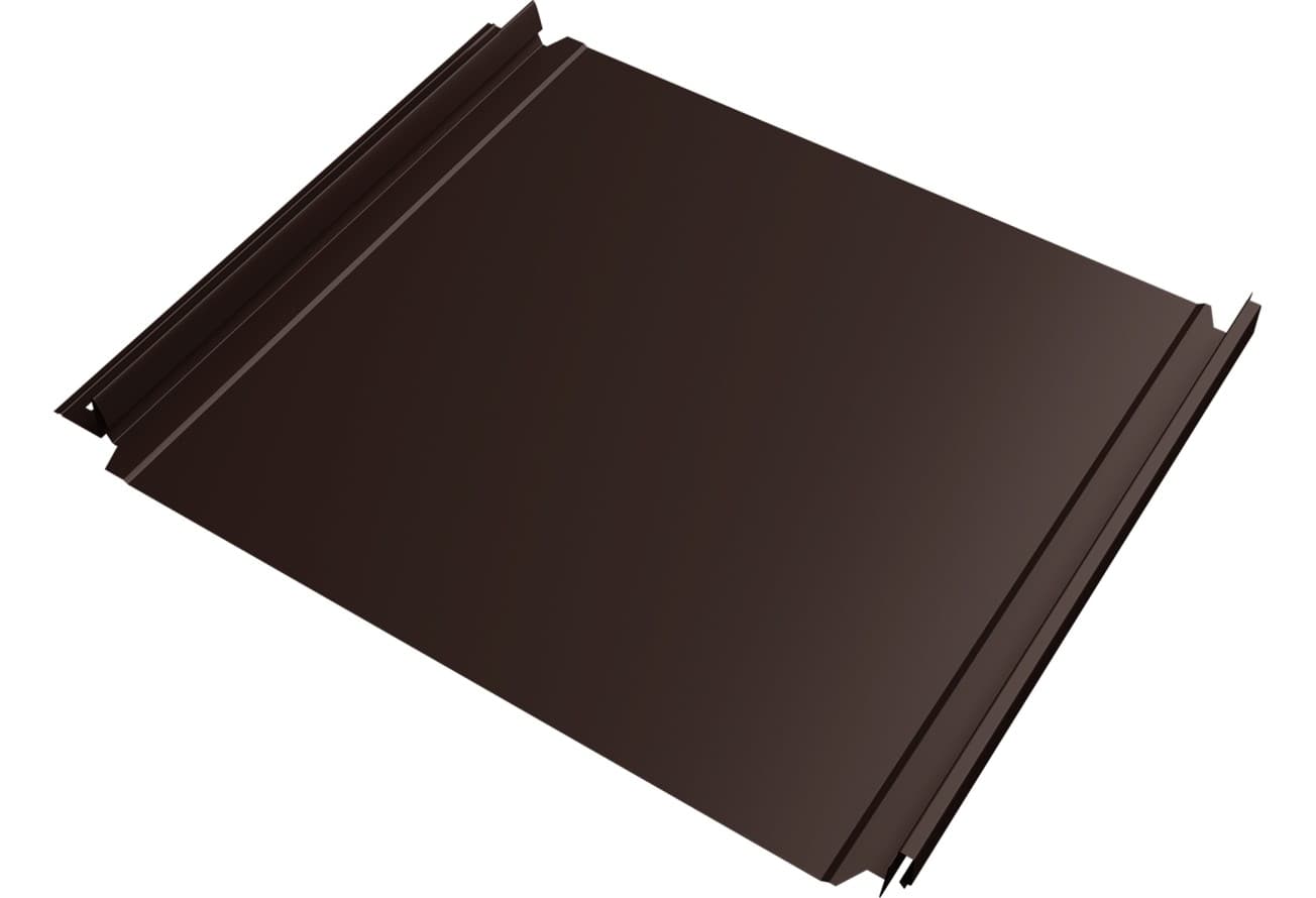 Кликфальц Double Pro Grand Line 0,5 Атлас с пленкой на замках RAL 8017 шоколад