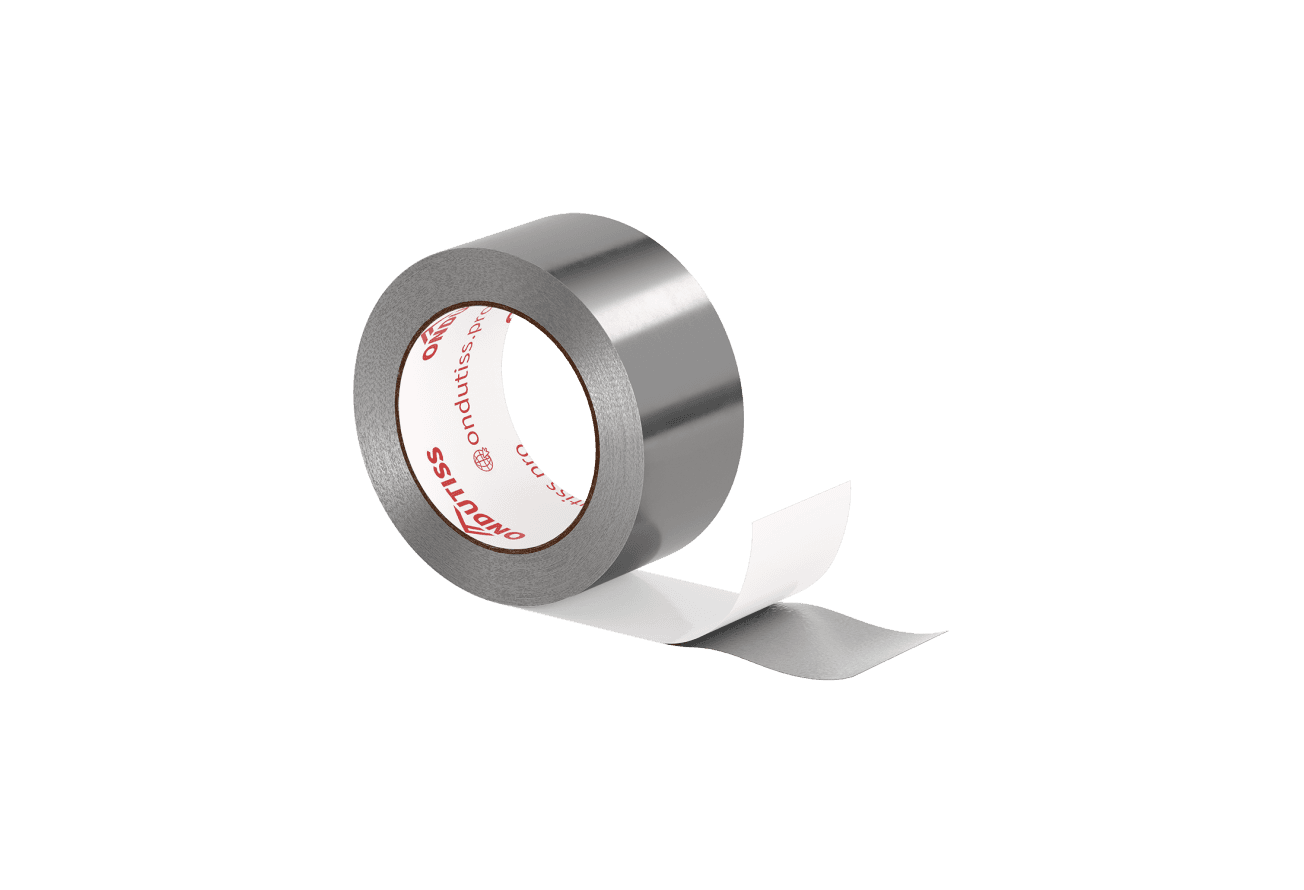 Лента Ондутис Termo Tape фольгированная монтажная самоклеящаяся для герметизации нахлёста теплоотражающих плёнок в банях и саунах (50ммx25м)