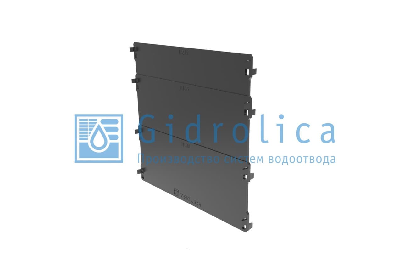 Заглушка торцевая для лотка водоотводного Gidrolica Standart/Standart Plus DN200, пластиковая (18201)