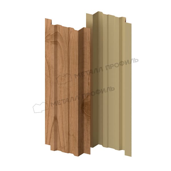 Штакетник металлический МЕТАЛЛ ПРОФИЛЬ LANE-T 16,5х99 (ECOSTEEL-01-Сосна-0.5)