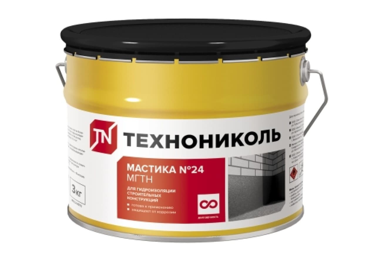 Мастика гидроизоляционная Технониколь №24 МГТН 3кг (ведро)