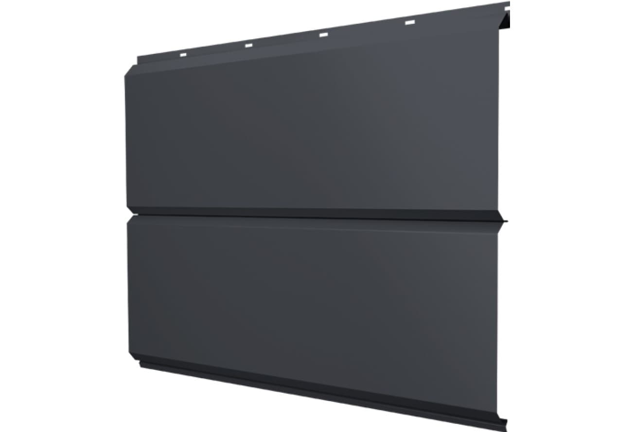 ЭкоБрус новый Grand Line 0,5 Полидэкстер TwinColor с пленкой RAL 7024 мокрый асфальт