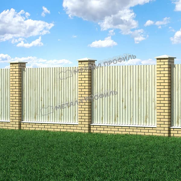 Профлист МЕТАЛЛ ПРОФИЛЬ С-21x1000-B (ECOSTEEL_MA-01-Беленый Дуб-0,5)