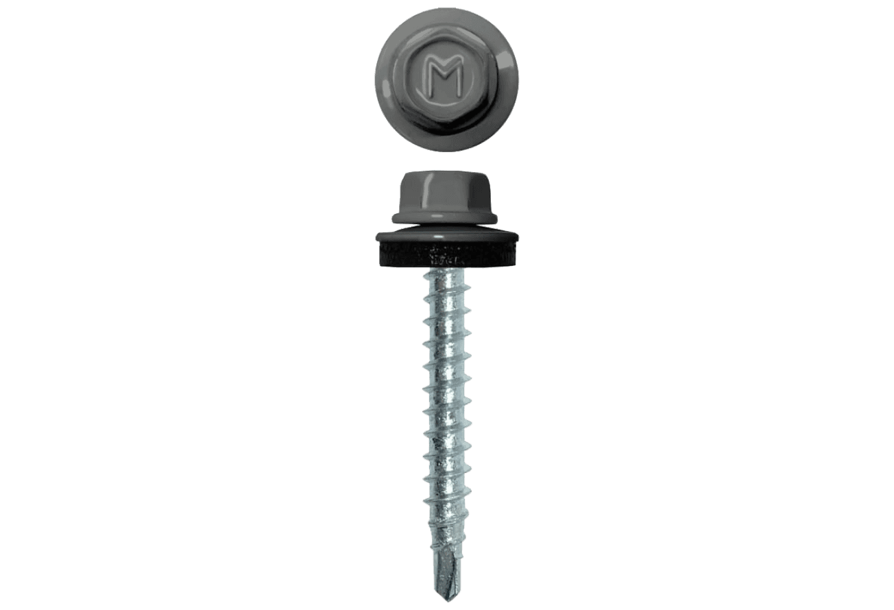 Саморез кровельный Daxmer 4,8х35 RAL 9006 (250) сверло №1