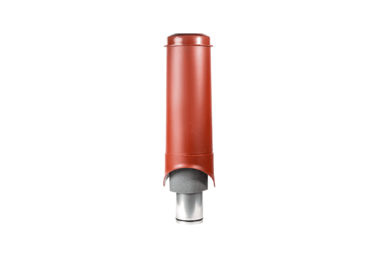 Выход вентиляции Krovent Pipe-VT 150/700 изолированный красно-коричневый
