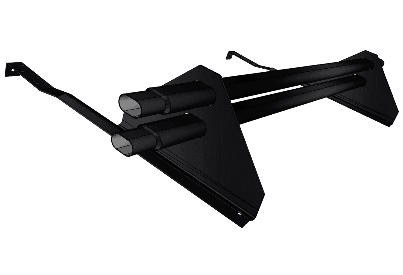 Снегозадержатель трубчатый для керамической/натуральной черепицы RAL 9005 1м (профиль до 50мм) оцинкованный