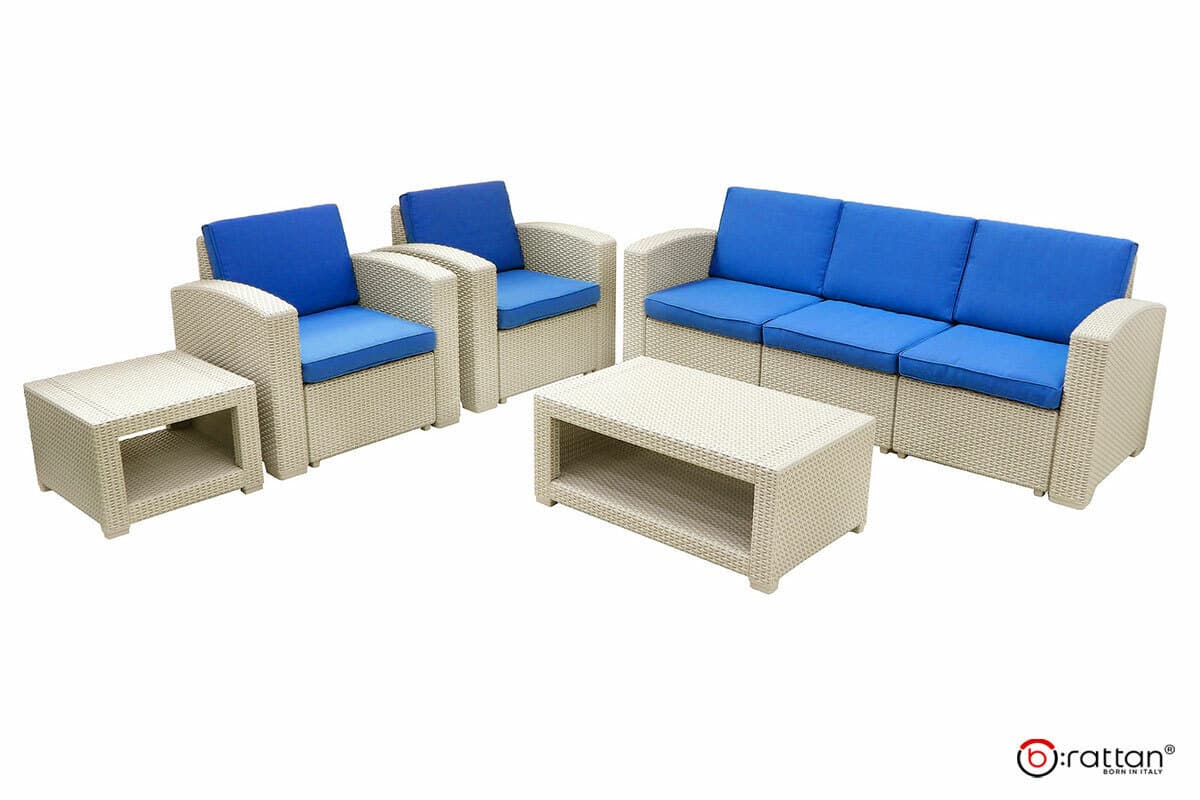 Комплект пластиковой мебели на 5 персон RATTAN Premium 5 белый фото