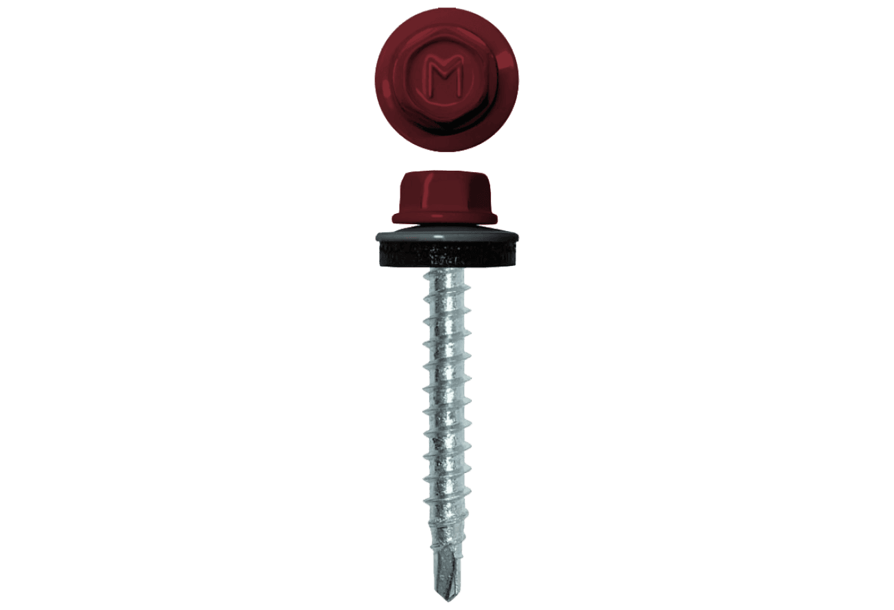 Саморез кровельный Daxmer 4,8х35 RAL 3005 (250) сверло №1