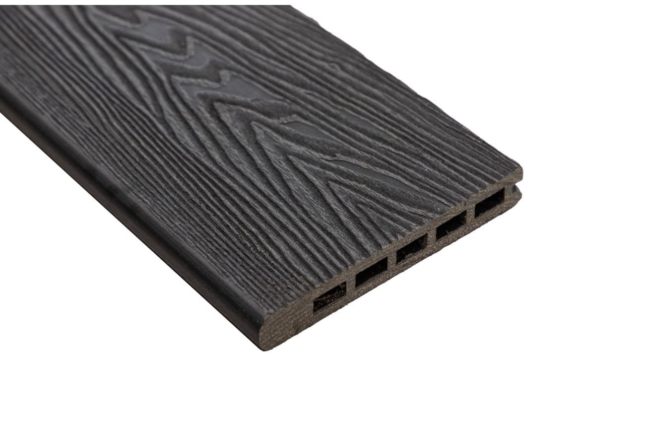 Доска-ступень старт ДПК Grand Line 160х22мм 3D Дерево (Wood)графит4м