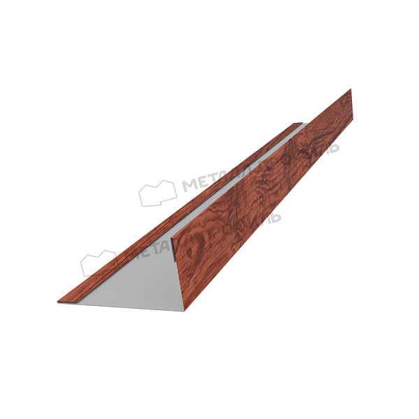 Планка угла усиливающая для забора 40х20 х 3000 (ECOSTEEL_МАД-12-Античный Дуб-0.45)