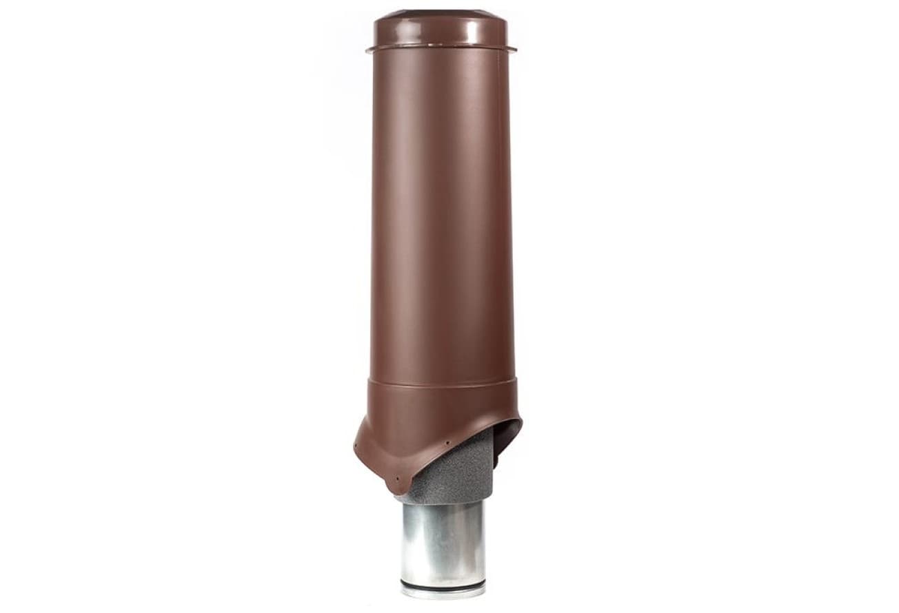 Выход вентиляции Krovent Pipe-VT 125/700 изолированный коричневый
