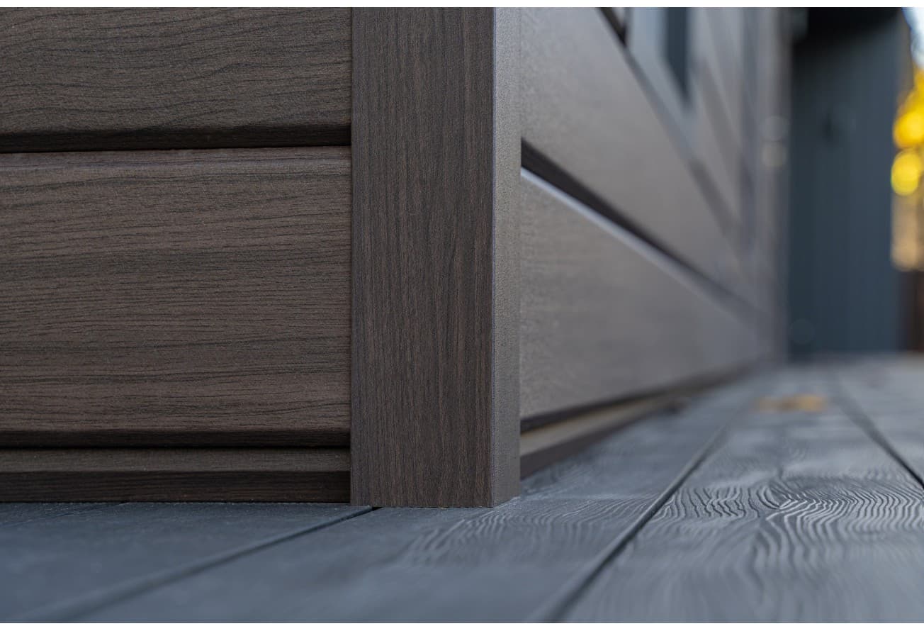 Террасная доска ДПК Grand Line 140мм 3D Дерево (Wood) графит 3м