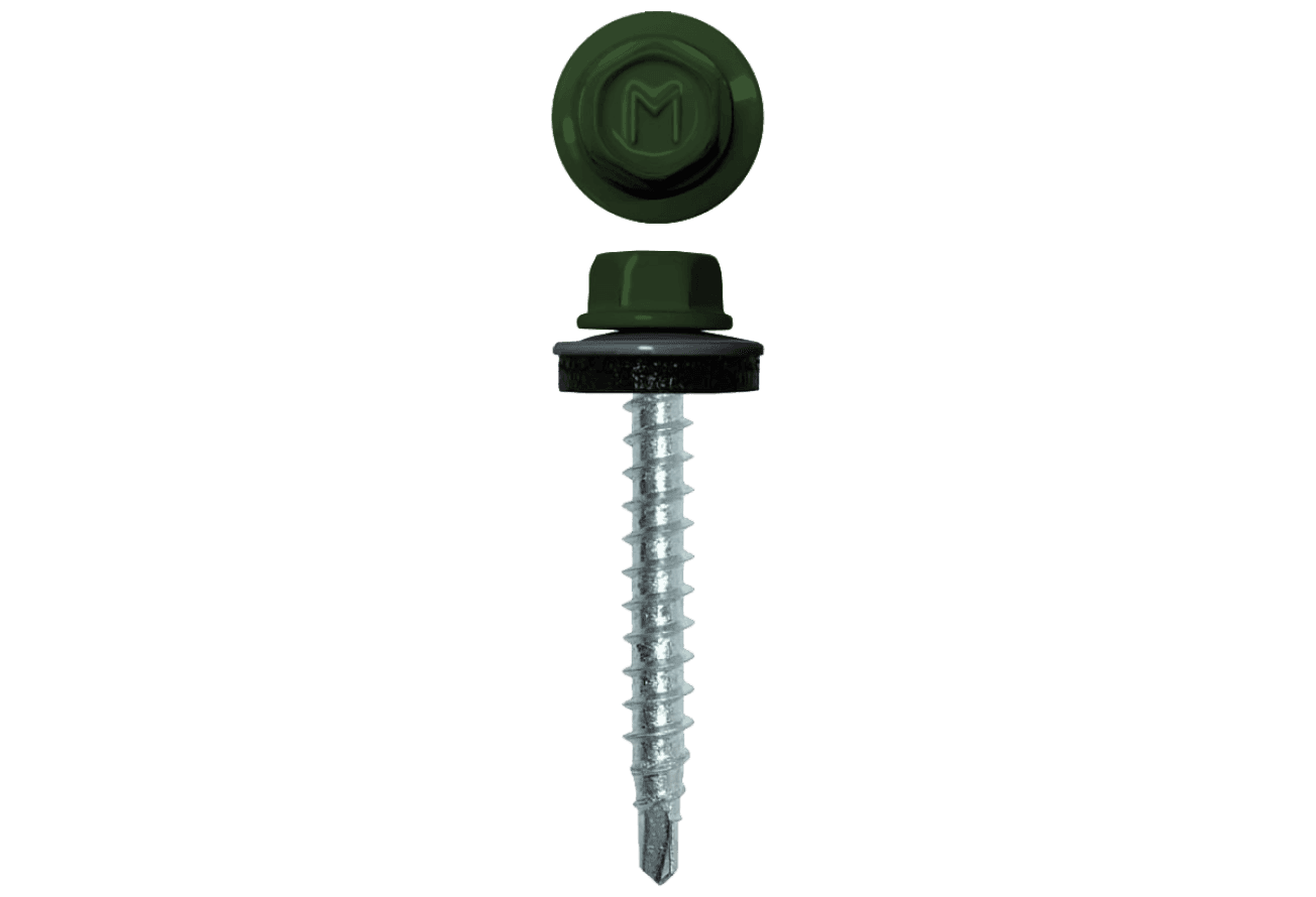 Саморез кровельный Daxmer 4,8х35 RAL 6002 (250) сверло №1