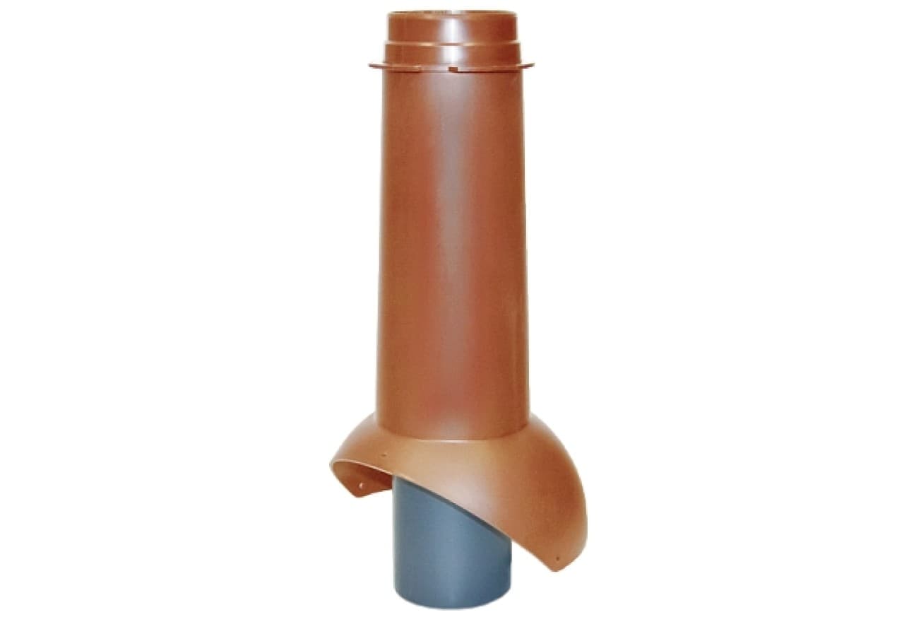 Выход канализации Krovent Pipe-VT 110 изолированный красно-коричневый