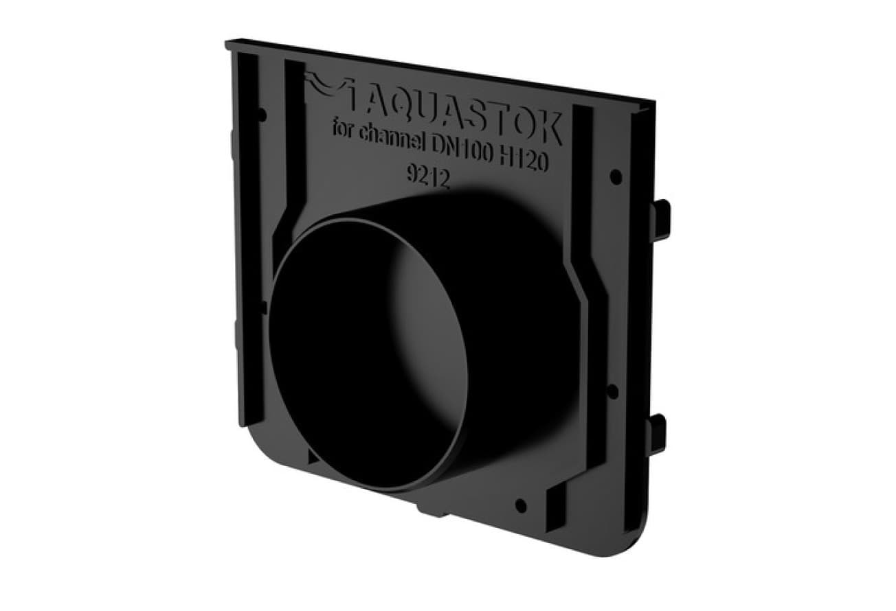 Заглушка торцевая пластиковая для DN100 H120-H180, класс нагрузки Е600 Aquastok (9212)