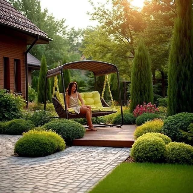 Плетеный подвесной диван Sky Bed Lite 155 х 185 х 195 см фото