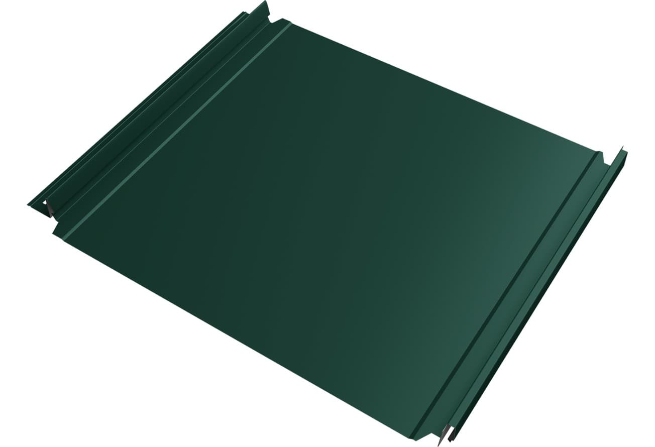 Кликфальц Double Pro Grand Line 0,5 ПЭ слим с пленкой на замках RAL 6005 зеленый мох