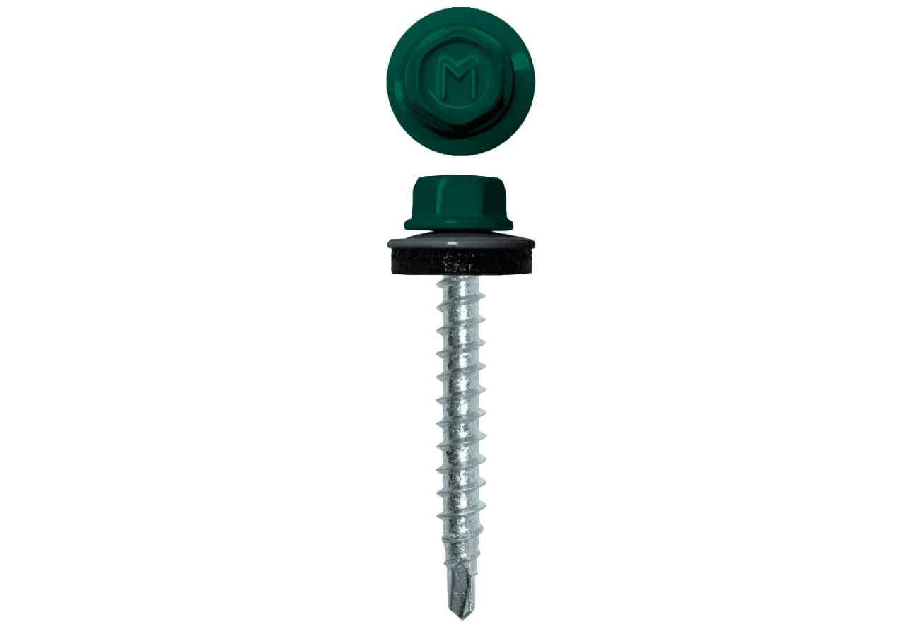 Саморез кровельный Daxmer 4,8х29 RAL 6026 (250) сверло №1