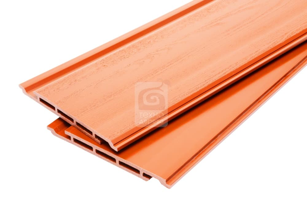 Фасадная панель 3D  AISTONE 160*17*3000мм из МПК односторонняя (текстура) терракотовый, за м.пог фото