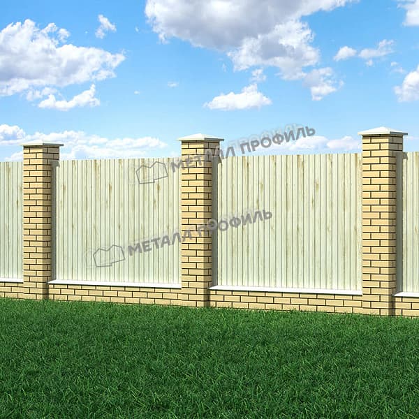 Профлист МЕТАЛЛ ПРОФИЛЬ МП-10x1100-A (ECOSTEEL_MA-01-Беленый Дуб-0,5)