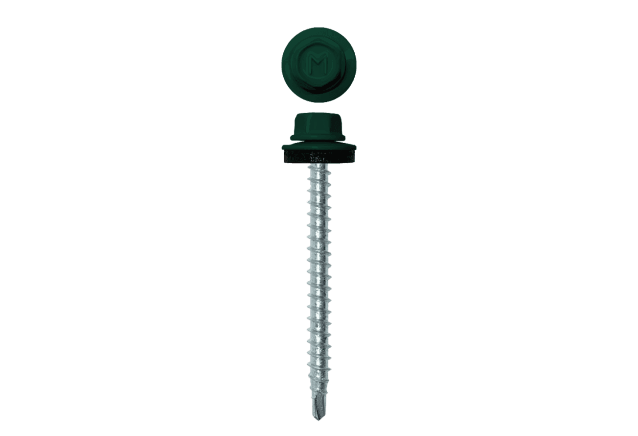 Саморез кровельный Daxmer 4,8х50 RAL 6005 (150) сверло №1