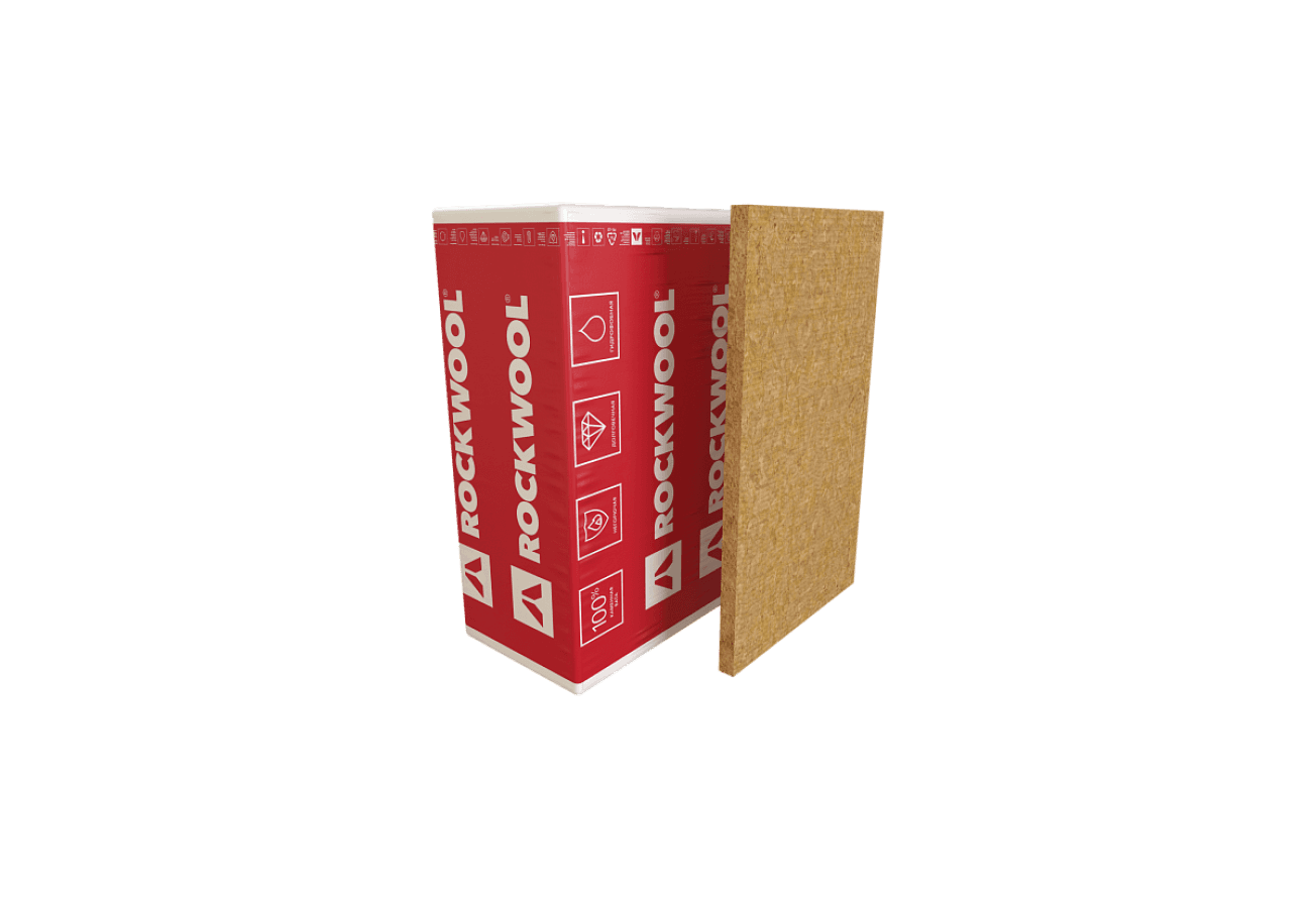 Утеплитель RockWool Венти Баттс 1000х600х100 (4шт/пач. 2,40м2, 0,24м3, 24пач/пал)