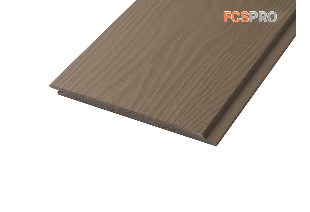 Фиброцементный сайдинг 190х10мм FCSPRO Wood Click F55 кремовая глина (3м)