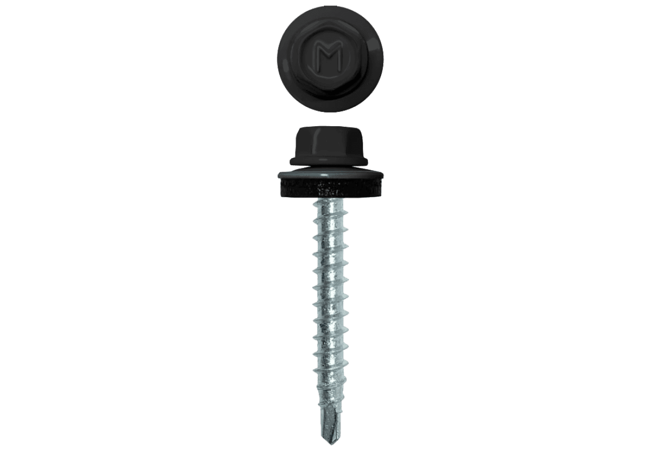 Саморез кровельный Daxmer 4,8х35 RAL 9005 (250) сверло №1