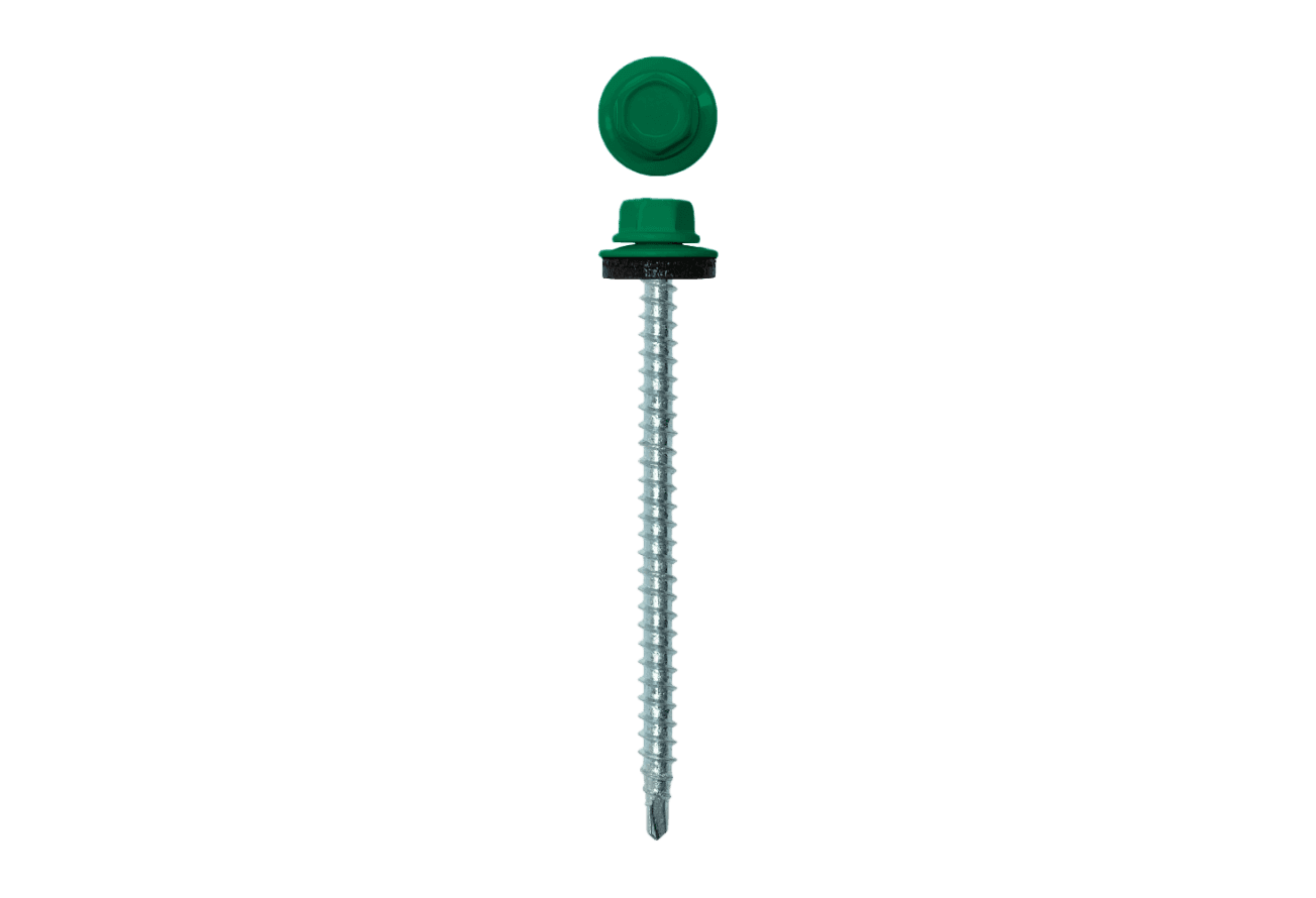 Саморез кровельный 4,8х70 (100шт) сверло №1 RAL 6029
