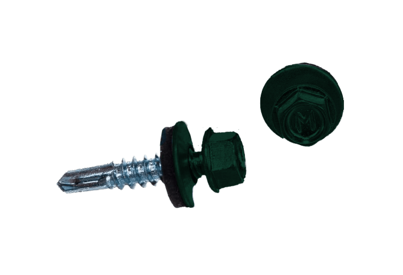 Саморез по металлу Daxmer 5,5х25 RAL 6005 (250) сверло №3