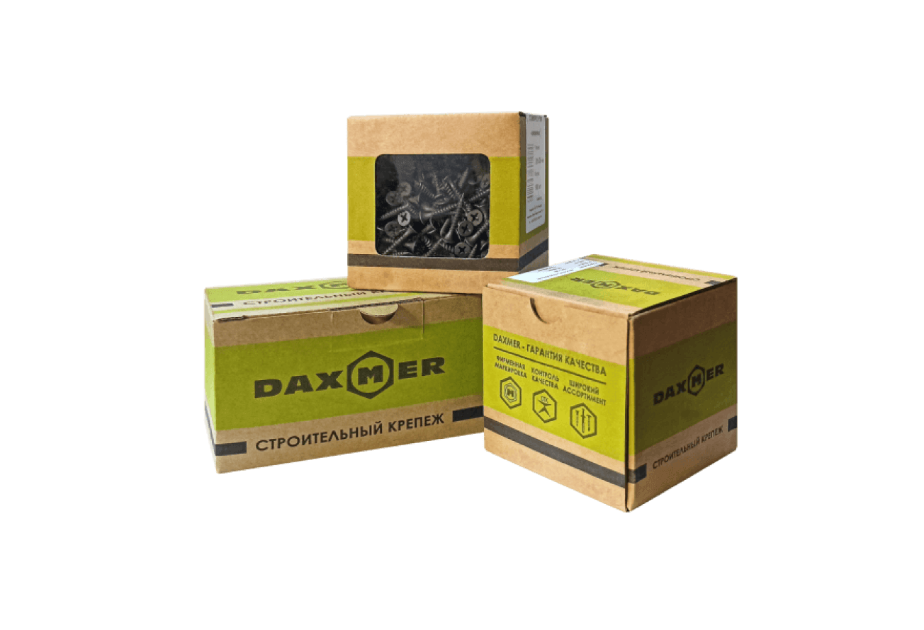 Саморез ГКД Daxmer Premium 3,5х55 (200шт) шлиц PH2, фосфатированный