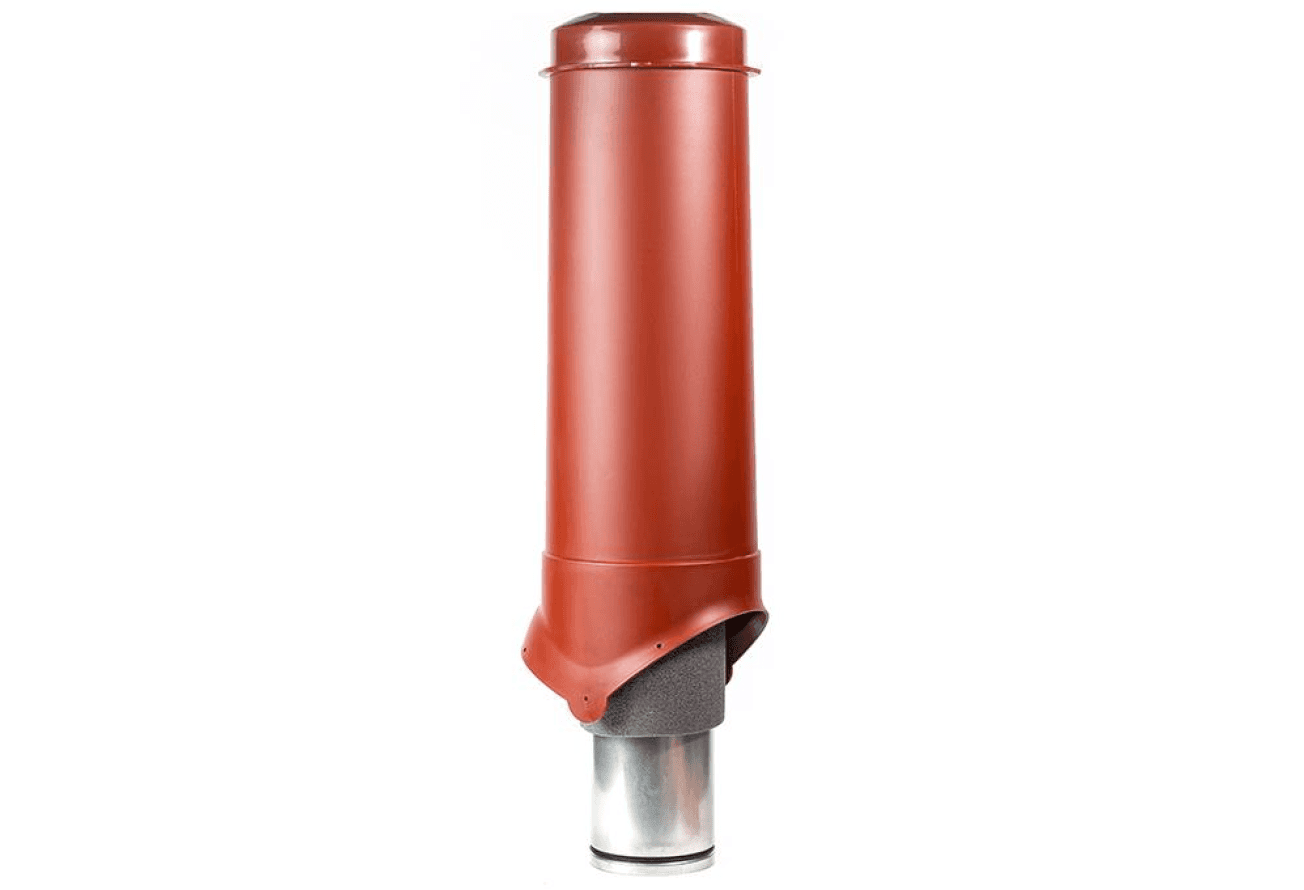 Выход вентиляции Krovent Pipe-VT 125/700 ИЗ красно-коричневый