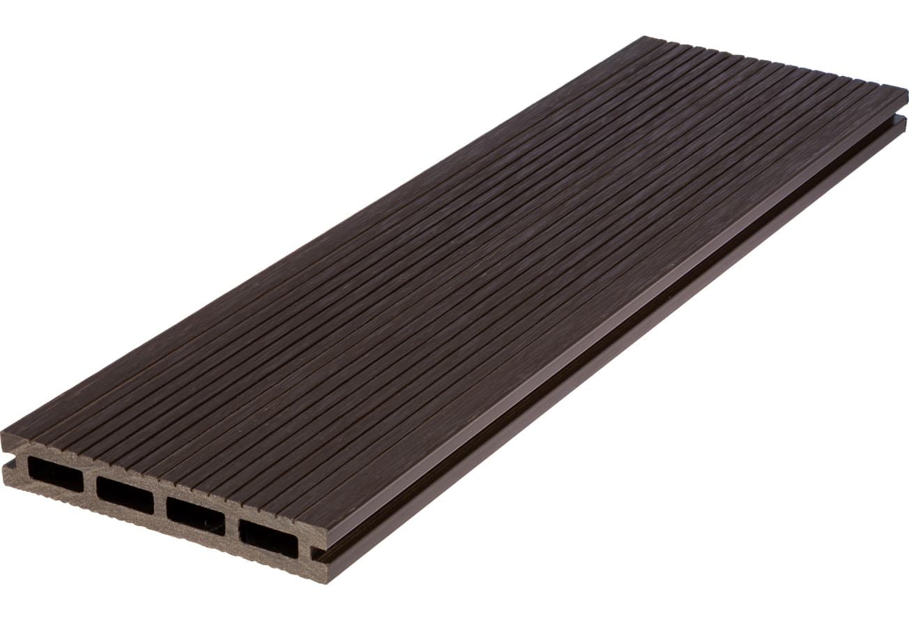 Террасная доска ДПК Grand Line 140мм 3D Дерево (Wood) шоколад 3м
