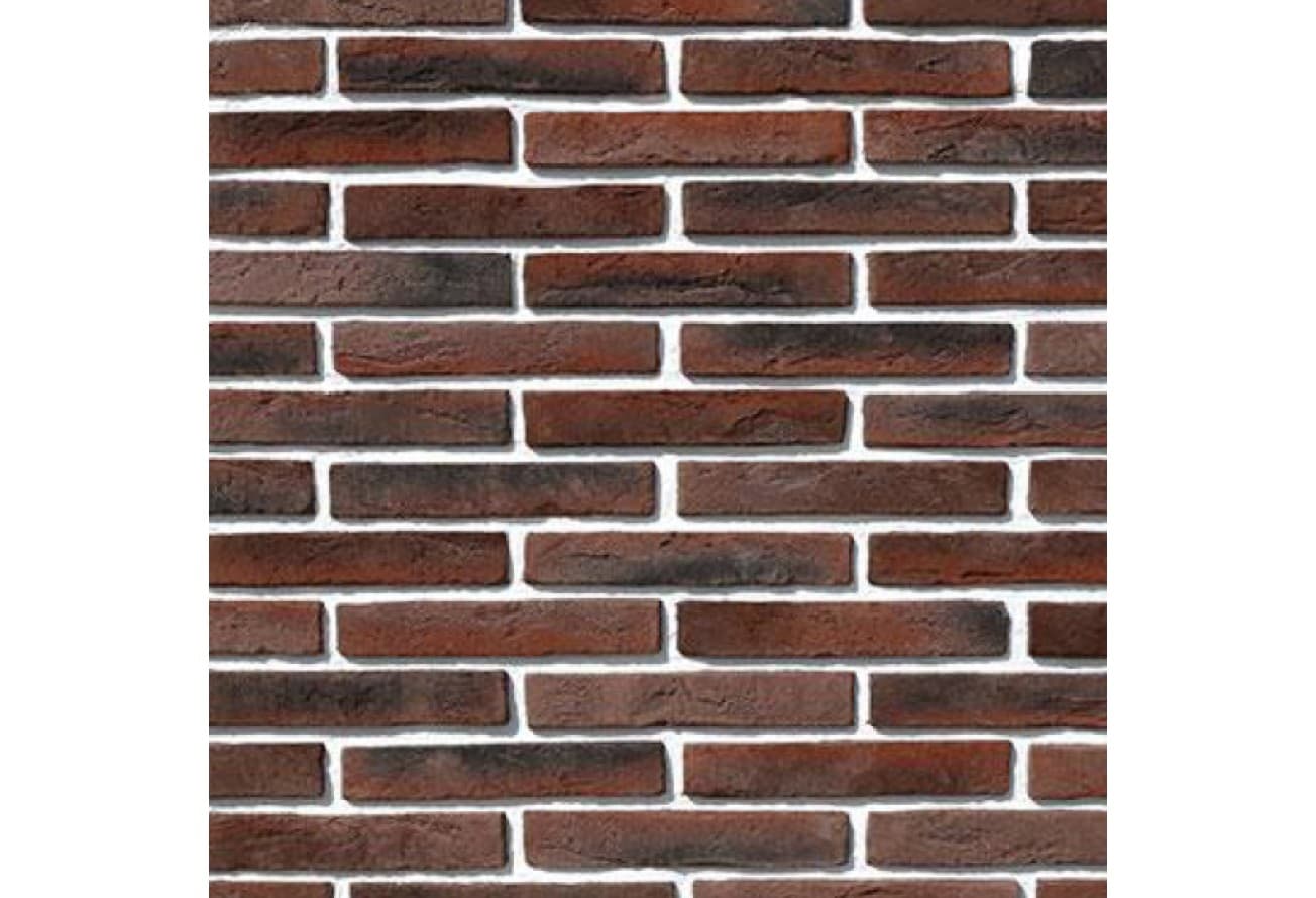Рядовая плитка White Hills Остия брик 381-40 с расшивкой 1,2 см