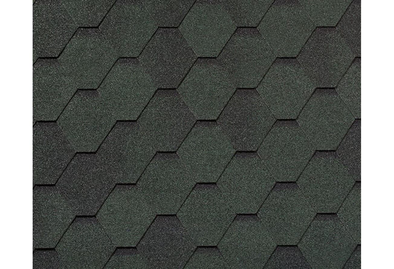 Черепица гибкая RoofShield Фемили Эко Лайт Стандарт зеленый с оттенением