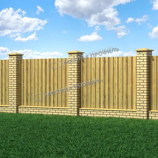 Профлист МЕТАЛЛ ПРОФИЛЬ С-44x1000-A (ECOSTEEL_T-01-ЗолотойДуб-0,5)